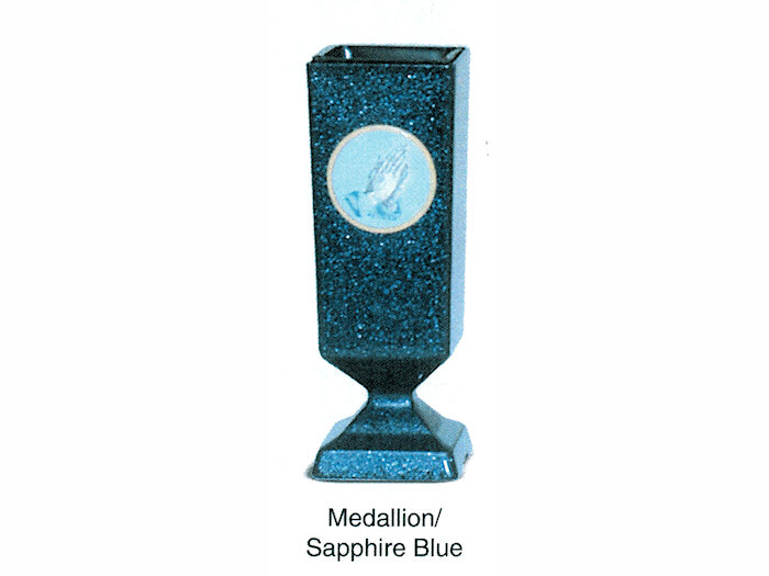 Medallion Sapphire Blue Vase
